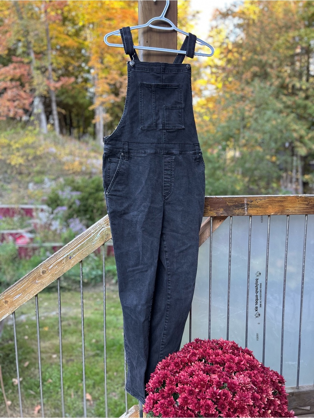 Silver Jeans Black Denim Overalls • 28